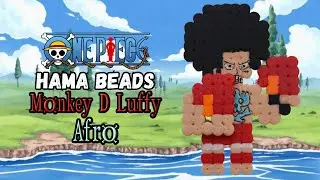 Luffy Afro Hama Beads One Piece 🥊 Pixel Art Time Lapse