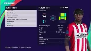 Noni Madueke face e football pes 2021 psv
