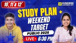 10th , 11th , 12th Studyplan and Weekend Target public exam 2026 #publicexam2026 #12 #10th #11th