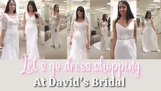 I TRIED ON 11 WEDDING DRESSES AT DAVID'S BRIDAL! | Lindsey Cameron