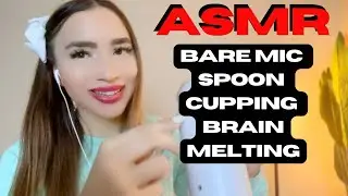 ASMR | BRAIN MELTING PLASTIC SPOONS 🥄 ON BARE MIC, SPOON CUPPING, BARE MIC SCRATCHING  🥰❤️🥱💤