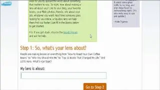 How to Create A Squidoo Lense Video 1
