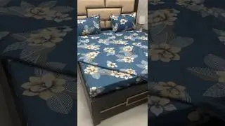 Pure Decor Luxury Bedding - Poly Cotton King Size Double Bed Comforter & Bedsheet Set, A - 3478