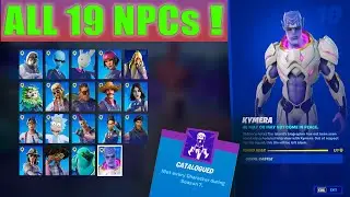 All 19 Character/NPC Locations Guide in Fortnite | (Complete Collection + CATALOGUED Acheivement)