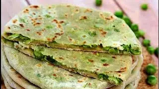 How to make Matar ka Paratha: Crispy Indian Flatbread Stuffed with Spicy Green Peas - Step by Step