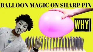 BALLON MAGIC ON PINS #SHORTS |EXPERIMENT| MASKMAN SCIENTIST