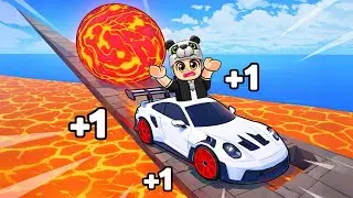 Her Saniye HIZLANDIM! Arabayla DEV LAV TOPUNDAN KAÇTIM🔥! Roblox