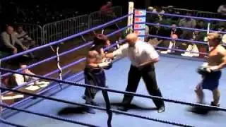 Double knockdown Professional Boxing match Phil Gill Vs Craig Dyer