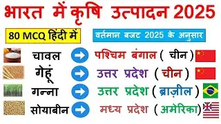 Agricultural production in India and the world 2025 | No. 1 state in agriculture production in In...