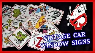 Vintage Ghostbusters Car Window Signs made by SPI - Review