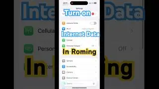 How to Turn on Internet Data in Roaming on iPhone  #Rominginternet #HowTo #Data #Iphone
