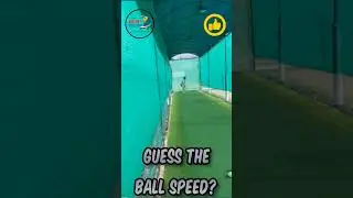 Intense Big Bat Cricket League Practice Session: Batsman vs. Advanced Bowling Machine.