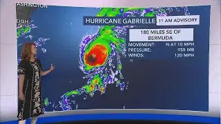 Hurricane season 2025: Gabrielle now a major hurricane, tracking two other areas in the tropics
