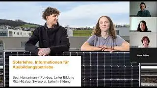 Swissolar Webinar: Informationen f&uuml;r Ausbildungsbetriebe Solarlehre (Mai 2023)
