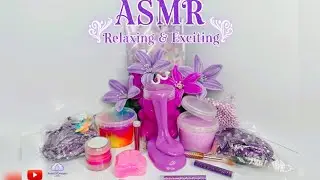 ASMR Purple ☂️ Water Slime with Relaxing Water Sounds 💧 (No Talking)