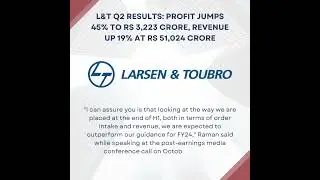 L&T Q2 Results: Profit jumps 45% to Rs 3,223 crore & revenue up 19% at Rs 51,024 crore #larsentoubro