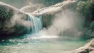 Whispers of Water at an Ibiza Waterfall #IbizaWaterfall #WaterWhispers #NatureCalm #IslandAesthetic