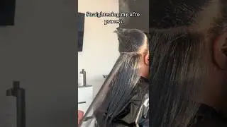 Pt.1 Straightening my afro process #afrohair #naturalhair #silkpress