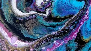 Fluid Painting - SPACE VAPOR - Psychedelic Acrylic Pour - Peace House Art