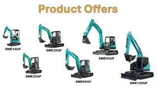 Sunward Zero-tail swing excavator family