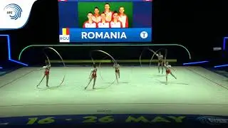 Romania - 2019 Rhythmic Gymnastics Europeans, junior groups 5 ribbons qualification