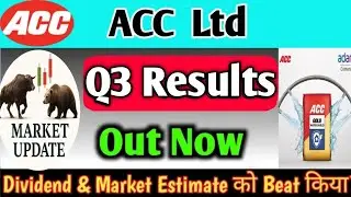 ACC Share Q3 result 2026 | ACC Share Latest news | Acc cement | Acc share price | acc result today