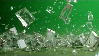 Free Green Screen Glass Shatter Effect | Crystal Break VFX Stock