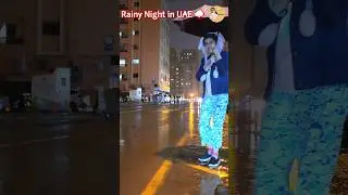 Rainy Nights in the UAE🌙🌧️#today #rain #heavyrain #dubaishorts