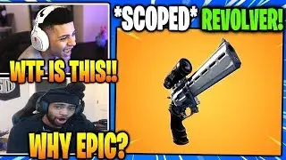 STREAMERS REACT TO *NEW* SCOPED REVOLVER (RIP SIX SHOOTER!) (Fortnite Battle Royale)