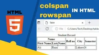 Create table by using Colspan and Rowspan | What is Colspan and Rowspan attribute | HTML (in urdu)