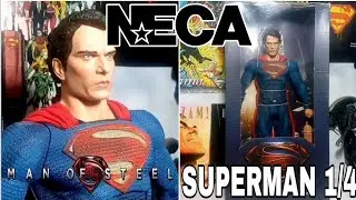 GRAN TAMA&Ntilde;O!! SUPERMAN 1/4 MAN OF STEEL NECA REVIEW