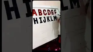 BASIC ALPHABETS WITH BRUSH 🖌️❤️#art #artist #design #alphabet #brushpen #letters #trending #shorts