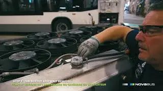 Remplacement de radiateur de véhicule Nova LFS / Radiator replacement on Nova LFS vehicles