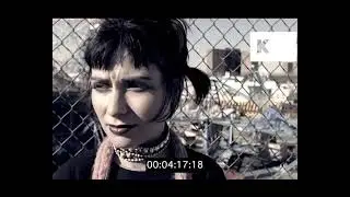 1990s, 2000s Goth Girl in New York City, Coney Island, Subway
