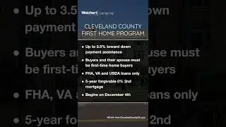 Cleveland County Oklahoma just announced a new first time home buyer down payment assistance program