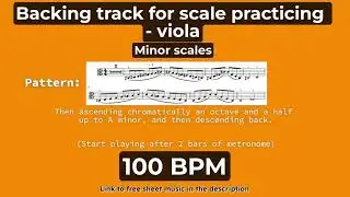 Viola - minor scales practice playback - 100 BPM