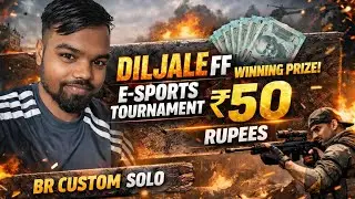 🔥 FF E-Sports Tournament | BR Custom Solo | ₹50 Prize 🔥 #garenafreefire 
