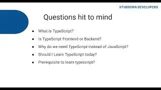 TypeScript Introduction | What is TypeScript?