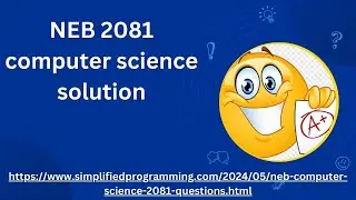 NEB 2081 B.S. Computer Science Solutions: