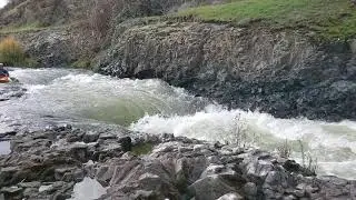 Umatilla river,  double drop, 300 cfs.  Jonathan,  Chris.