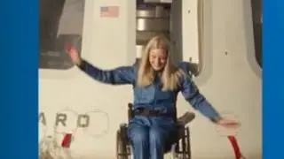 1st wheelchair user travels to space on Blue Origin flight