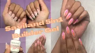 Saviland 5in1 Builder Gel In A Bottle| Medium Almond Gel Nails