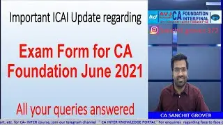 Understanding ICAI Announcement on exams forms for CA Foundation June 2021| Declaration form
