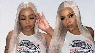 White salt and pepper platinum blonde | 180 Density wig | Ft Luvwinhair