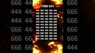 Optical Illusion Challenge | Spot 664 In Just 6 Seconds If You Have Sharp Vision! #viral #funny
