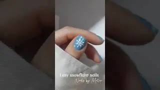 ❄ Easy snowflake nail art tutorial || Nails By Matin #manicure #snowflake #snowflakenails #nailart