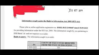 IDBI Executive Resignation RTI | Total Resignation in IDBI Executive @ibps