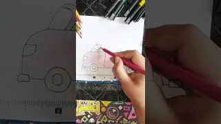 Car Drawing | Pencil Color Art #shorts #car art