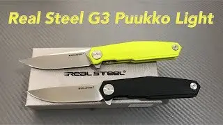Real Steel G3 Puukko Light Liner Lock Knife G10 scales
