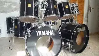 (SOLD) Yamaha RTC Rock Tour Custom (made in Japan) full set, 1990-91, black sparkle
